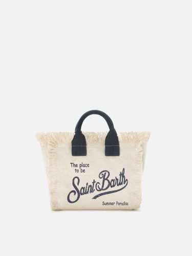 Canvas Vanity Mini Bag With Blue Details - Unisex - Mc2 Saint Barth - Modalova