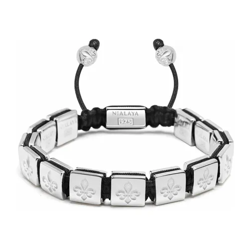 Men's Flatbead Bracelet in Sterling Silver - Nialaya - Modalova