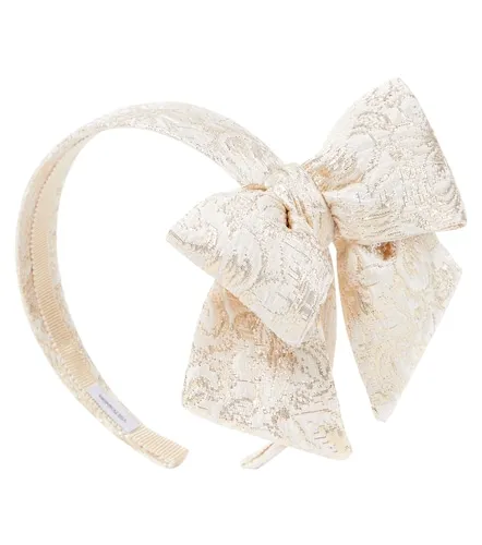 Bow-detail lame brocade headband - Monnalisa - Modalova