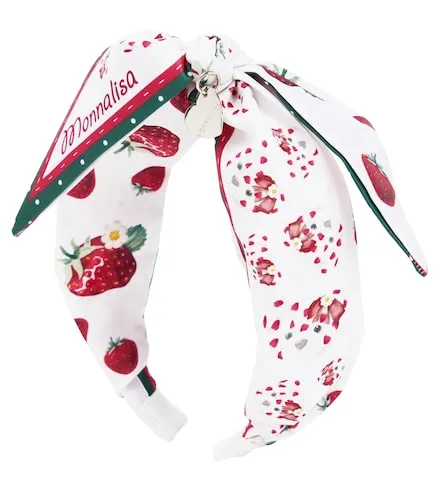 Bow-detail printed headband - Monnalisa - Modalova