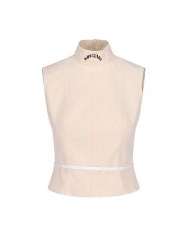 Moschino Top White Cotton - Women - Moschino - Modalova