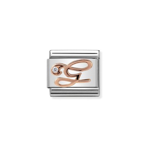 Composable Classic LETTERS Steel Zircon Jewellery - Nomination - Modalova