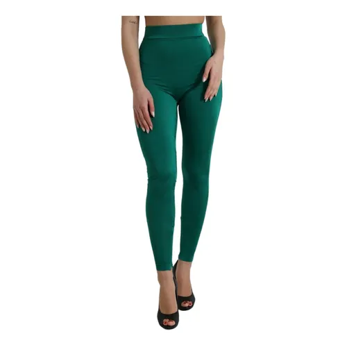 Nylon Stretch Slim Leggings Pants - Dolce & Gabbana - Modalova