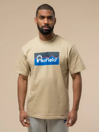Camel Large Printed Cotton T-Shirt - Penfield - Modalova