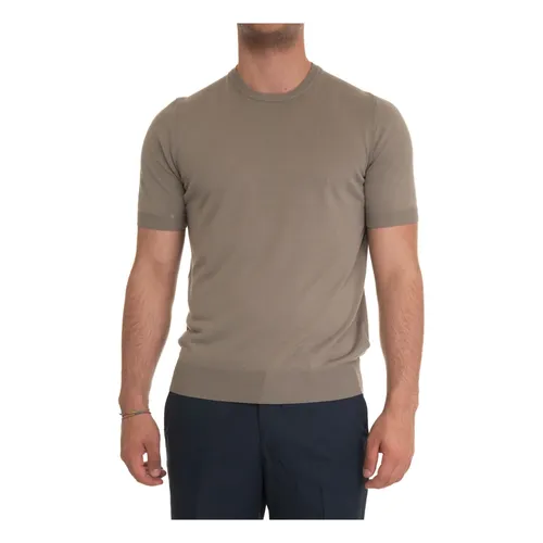 Plain Jersey T-shirt, Round-necked, Regular Fit - Gran Sasso - Modalova