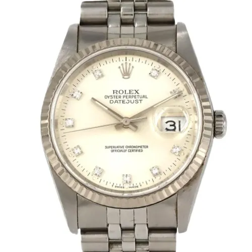 Pre-owned Datejust Stainless Steel x White Gold Automatic - Rolex Vintage - Modalova