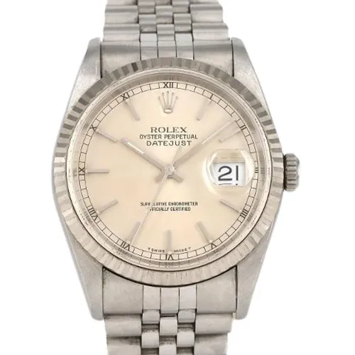 Pre-owned Datejust Stainless Steel x White Gold Watch - Rolex Vintage - Modalova