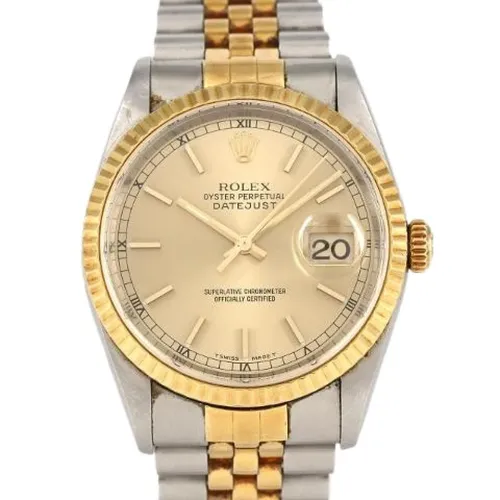 Pre-owned Datejust Stainless Steel x Yellow Gold Watch 16233 - Rolex Vintage - Modalova