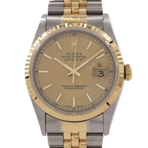Pre-owned Datejust Stainless Steel Yellow Gold Automatic - Rolex Vintage - Modalova
