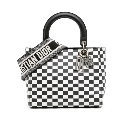 Pre-owned Leather Top Handle Bag - Dior Vintage - Modalova