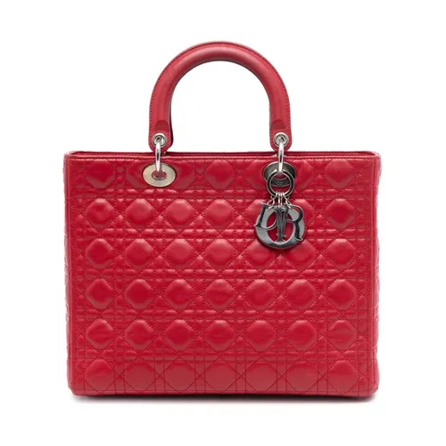 Pre-owned Leather Top Handle Bag - Dior Vintage - Modalova