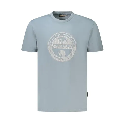 Printed Logo Crew Neck T-Shirt - Napapijri - Modalova