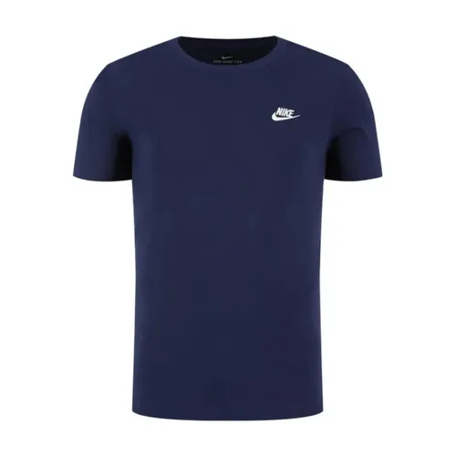 Printed Round Neck Cotton T-shirt - Nike - Modalova