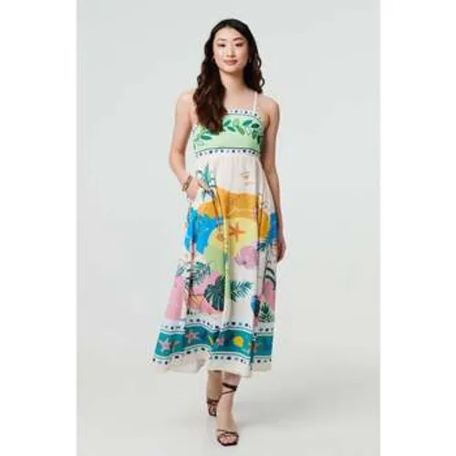 Printed Sleeveless Empire Midi Dress women's Long Dress in - Izabel London - Modalova