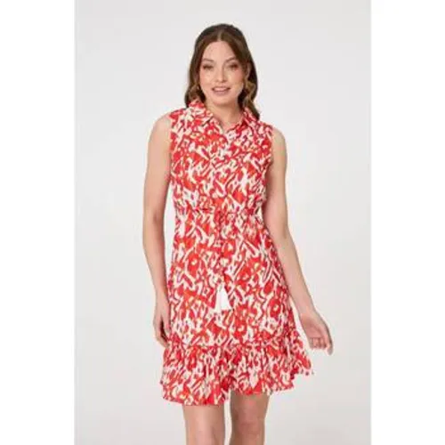 Printed Sleeveless Short Shirt Dress women's Dress in - Izabel London - Modalova