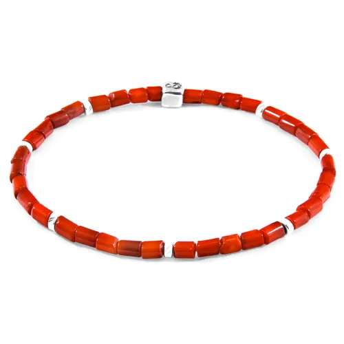 Bamboo Coral (Imitation) Tekapo Silver and Stone Bracelet - ANCHOR & CREW - Modalova