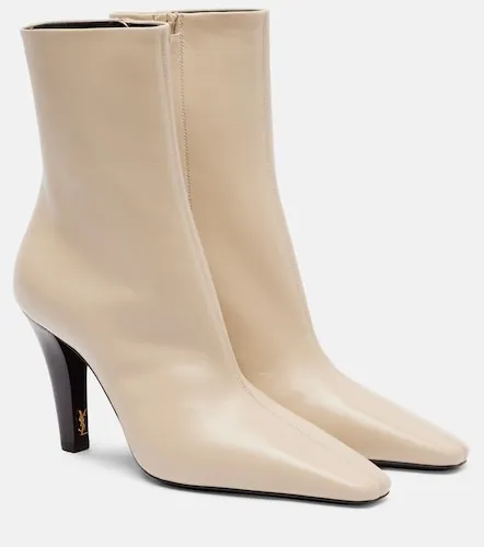 Jill 95 leather ankle boots - Saint Laurent - Modalova