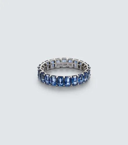 Eternity 18kt white gold ring with sapphires - Shay Jewelry - Modalova