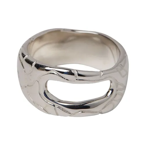 Silver Globe Ring with Cut-out Motif - Octi - Modalova