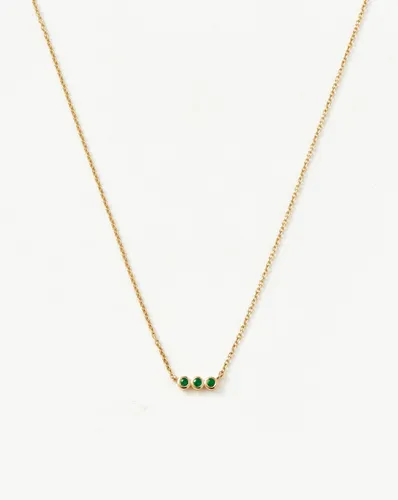 Solid Gold Emerald Solitaire Trio Necklace - Missoma - Modalova