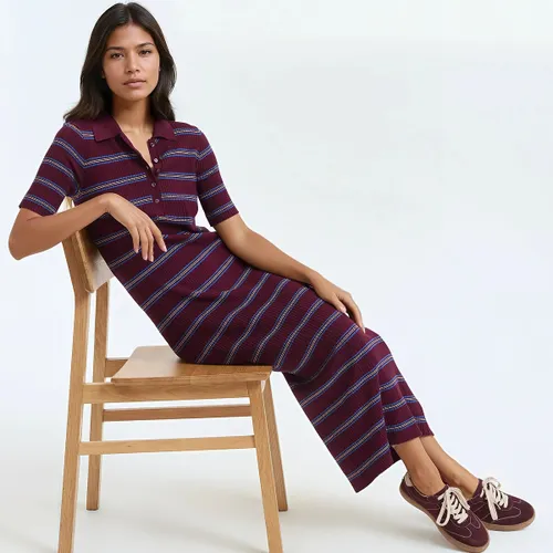 Striped Short Sleeve Maxi Shift Dress - LA REDOUTE COLLECTIONS - Modalova