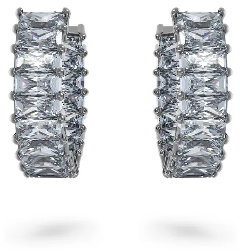 Matrix Hoop Earrings | Ruthenium Plated | Jewellery - Swarovski - Modalova