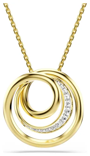 Hyperbola Necklace, Round Cut, White, Gold Jewellery - Swarovski - Modalova