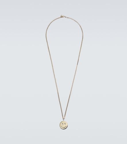 Happy Face 14kt yellow charm necklace - Sydney Evan - Modalova
