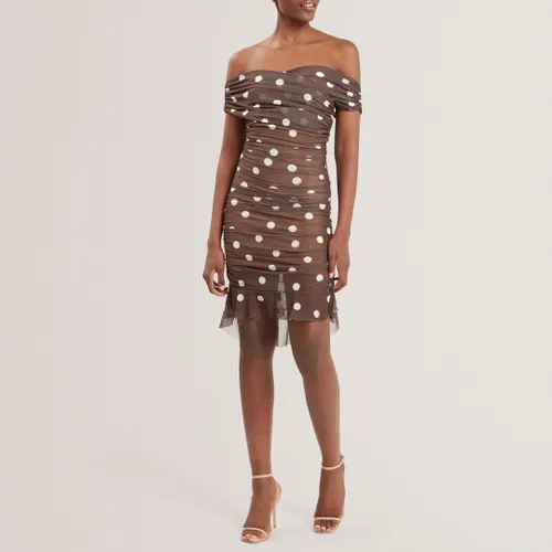 Tildahh Cross Over Mesh Dress - Size 8 - Ted Baker - Modalova