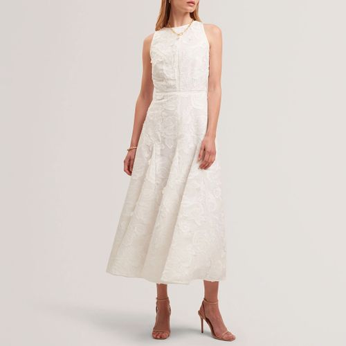 Enkoaa Textured Rose Embroidery Midi Dress - Size 8 - Ted Baker - Modalova