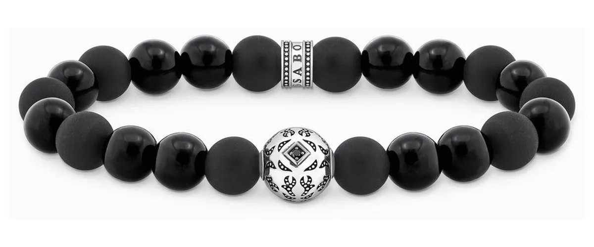 A2145-705-11-L19 Silver Blackened Beads Bracelet Jewellery - Thomas Sabo - Modalova