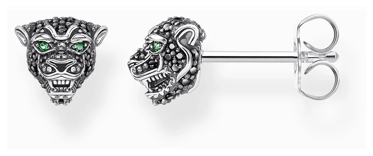 H2110-845-11 Stud Earrings | Black Cat Heads | Jewellery - Thomas Sabo - Modalova