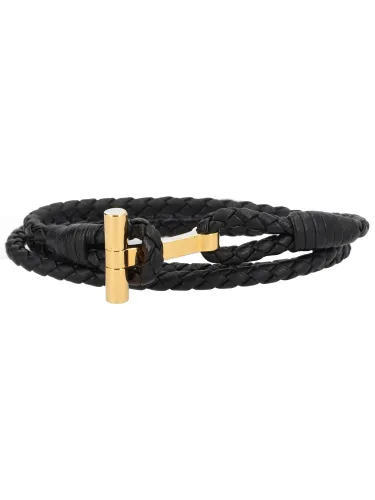 Tom ford braided leather bracelet - tom ford - Modalova