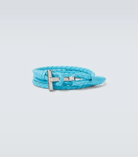 Tom Ford T braided leather bracelet - Tom Ford - Modalova