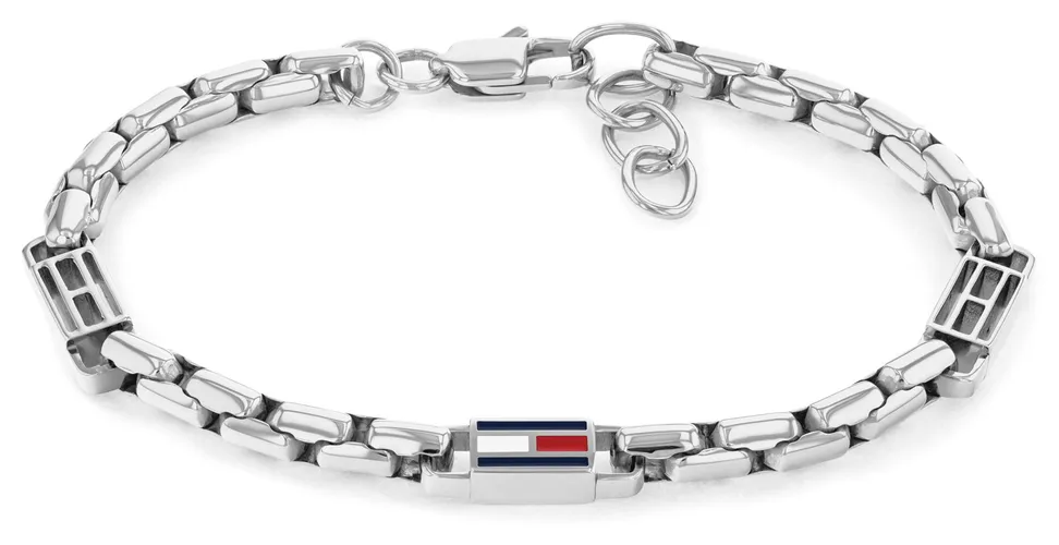 D Flag Metal Silver Chain Bracelet Jewellery - Tommy Hilfiger - Modalova
