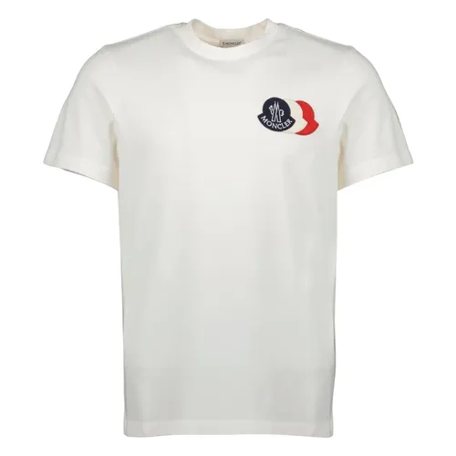 Tricolor Logo Cotton Jersey T-shirt - Moncler - Modalova