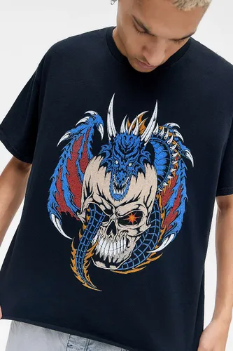 UO Dragon Skull T-Shirt - XS at - Urban Outfitters - Modalova