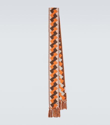 Fringed jacquard scarf - Valentino Garavani - Modalova