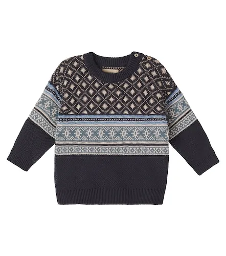 Baby Julius jacquard cotton sweater - Wheat - Modalova