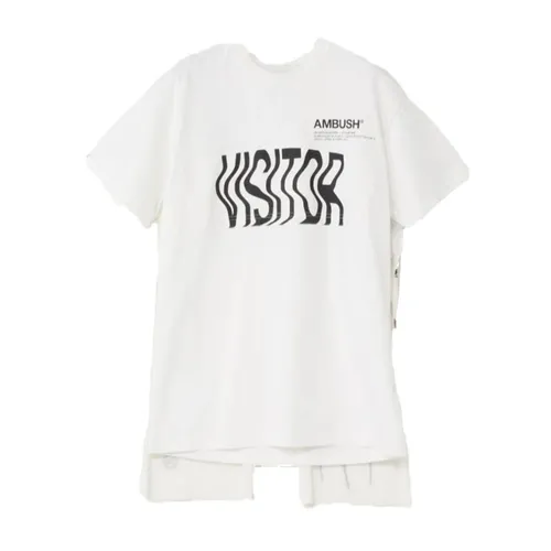 White Cape T-Shirt with Logo Detail - Ambush - Modalova