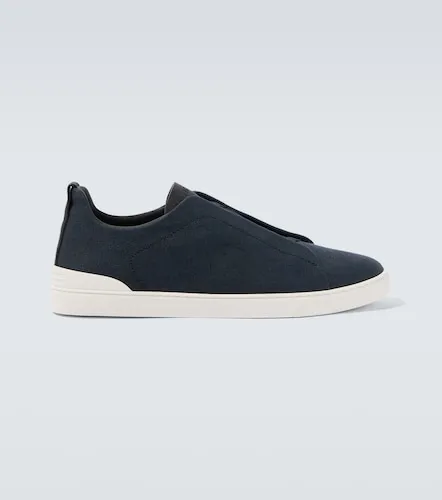 Triple Stitch canvas slip-on sneakers - Zegna - Modalova